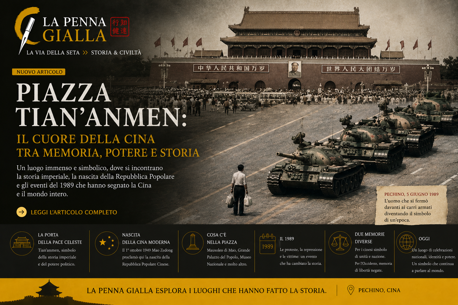 Piazza Tian'anmen: il cuore della Cina tra memoria, potere e storia